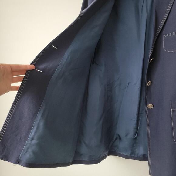 VTG French Silk Linen Jacket - Picture 8 of 10